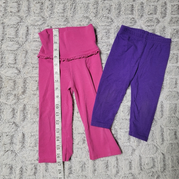 Two Pairs of Girls Garanimals Bottoms,  Size 12 Months, One Pink, One Purple - Picture 5 of 7